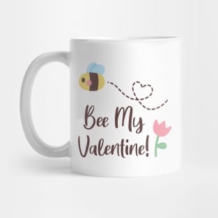 Cute Little Bee My Valentine Flying Heart Trail Mug